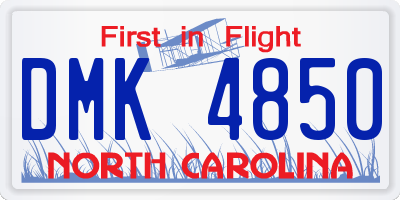 NC license plate DMK4850