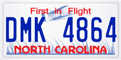 NC license plate DMK4864