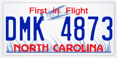 NC license plate DMK4873