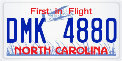NC license plate DMK4880