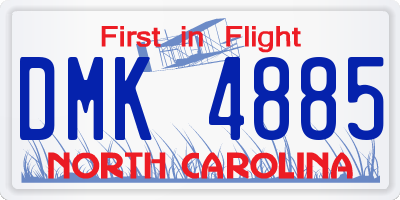 NC license plate DMK4885