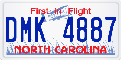 NC license plate DMK4887