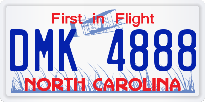 NC license plate DMK4888