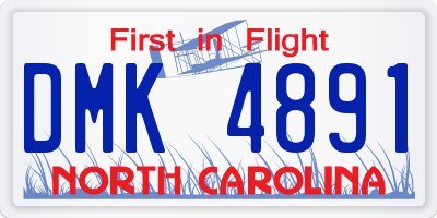 NC license plate DMK4891