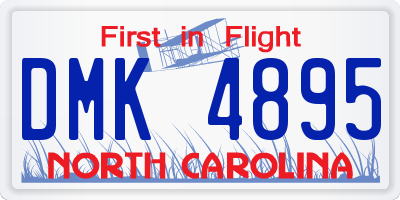 NC license plate DMK4895