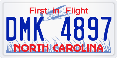 NC license plate DMK4897