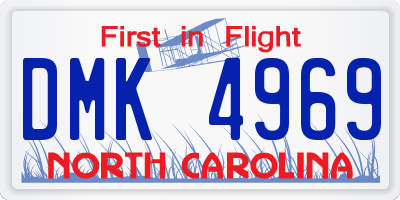 NC license plate DMK4969