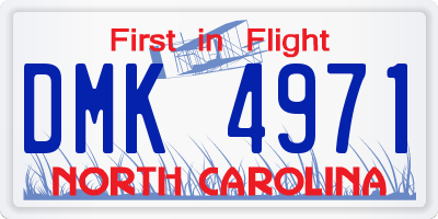 NC license plate DMK4971