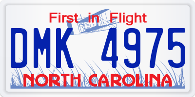 NC license plate DMK4975