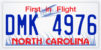 NC license plate DMK4976