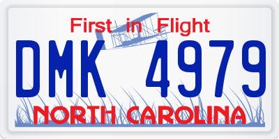 NC license plate DMK4979