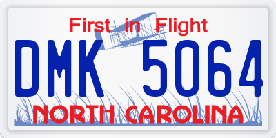 NC license plate DMK5064