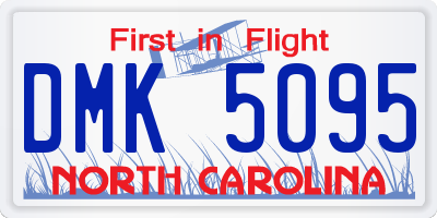 NC license plate DMK5095