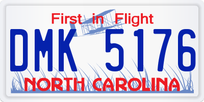 NC license plate DMK5176