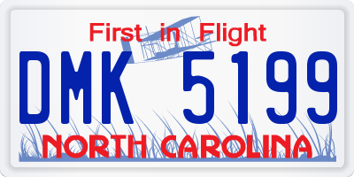 NC license plate DMK5199