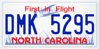 NC license plate DMK5295