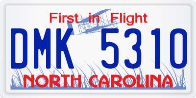 NC license plate DMK5310