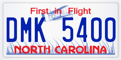 NC license plate DMK5400