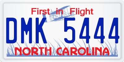 NC license plate DMK5444