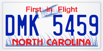 NC license plate DMK5459