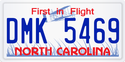 NC license plate DMK5469