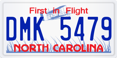 NC license plate DMK5479