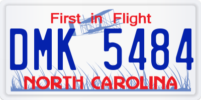 NC license plate DMK5484