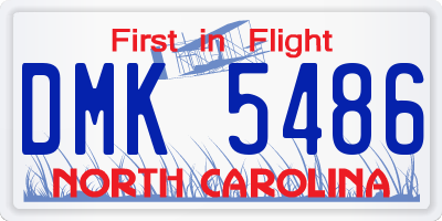 NC license plate DMK5486