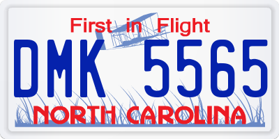 NC license plate DMK5565