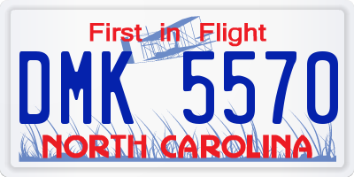 NC license plate DMK5570