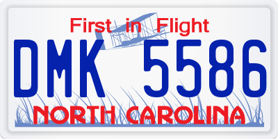 NC license plate DMK5586