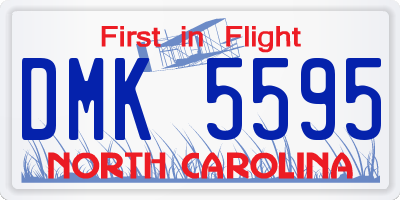 NC license plate DMK5595