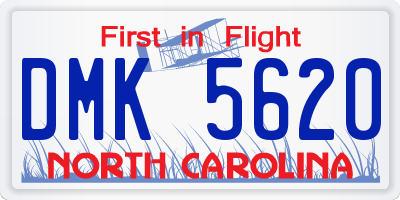 NC license plate DMK5620