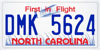 NC license plate DMK5624