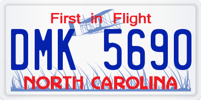NC license plate DMK5690