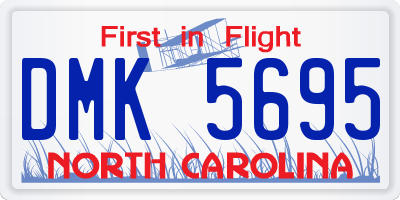 NC license plate DMK5695