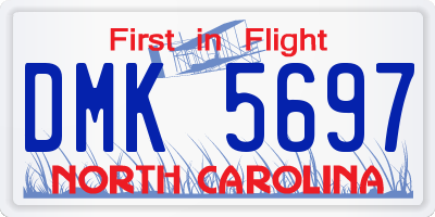 NC license plate DMK5697