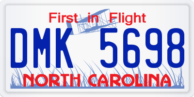 NC license plate DMK5698