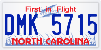 NC license plate DMK5715
