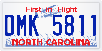 NC license plate DMK5811