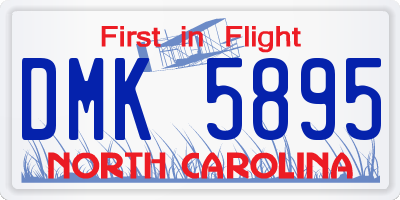 NC license plate DMK5895