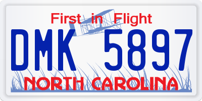NC license plate DMK5897