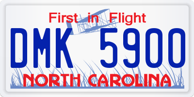 NC license plate DMK5900