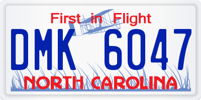 NC license plate DMK6047