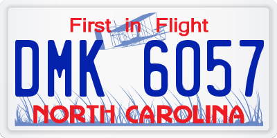 NC license plate DMK6057