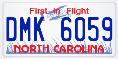 NC license plate DMK6059