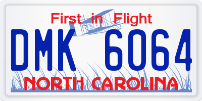 NC license plate DMK6064