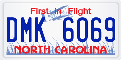 NC license plate DMK6069