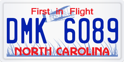 NC license plate DMK6089