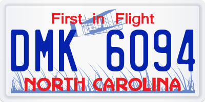 NC license plate DMK6094